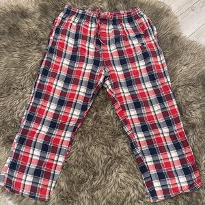 NFL New England Patriots Red and Blue Plaid Sweatpants